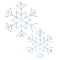 6-Point Star Ice Crystal Snowflake Pair with LED Lights